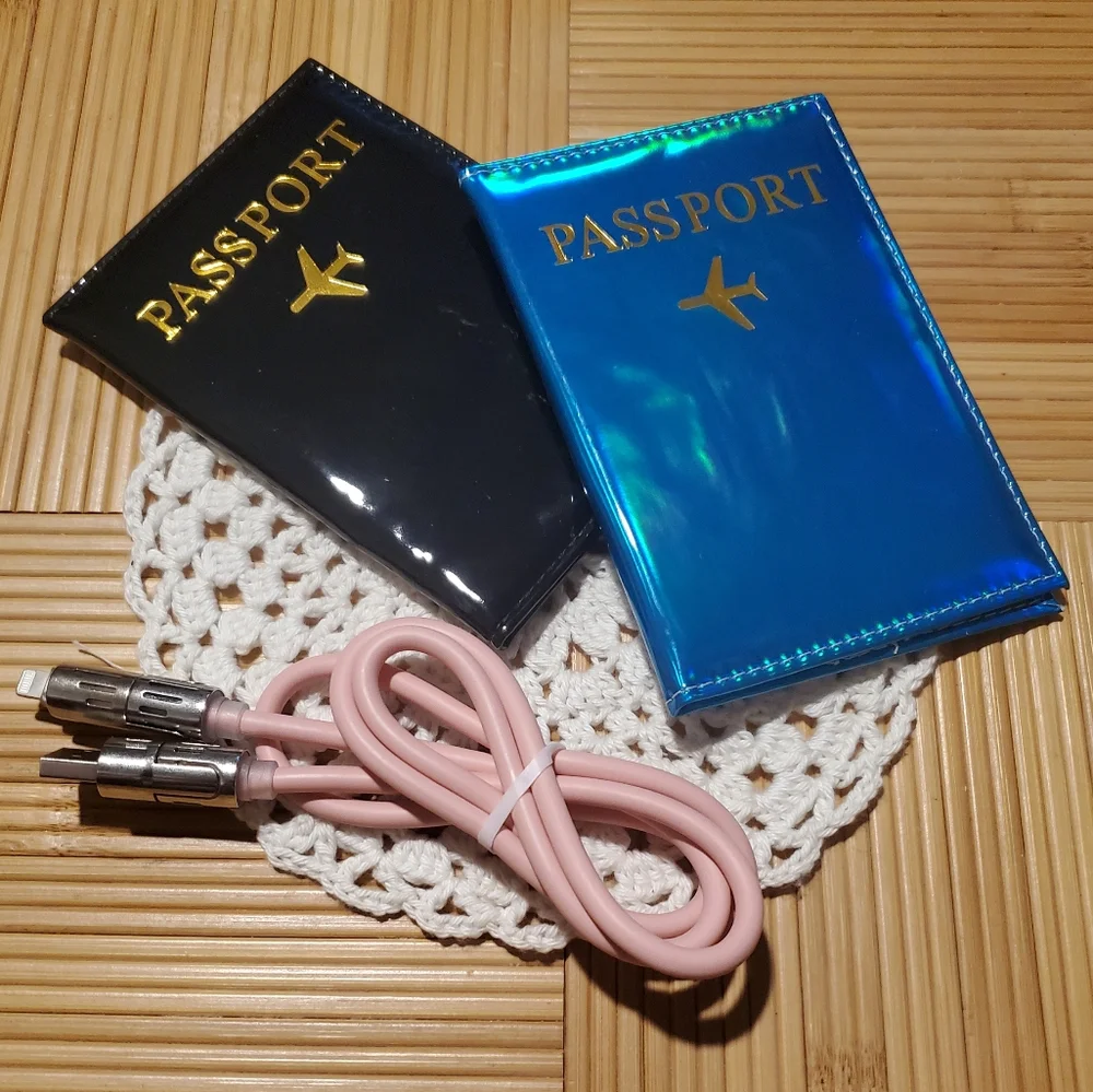 Travel Bundle - Passport Covers & Charging Cord